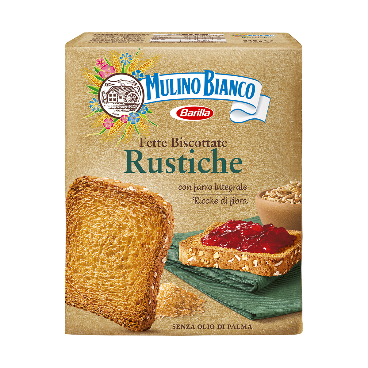 Mulino Bianco Fette Biscottate Rustiche 315g