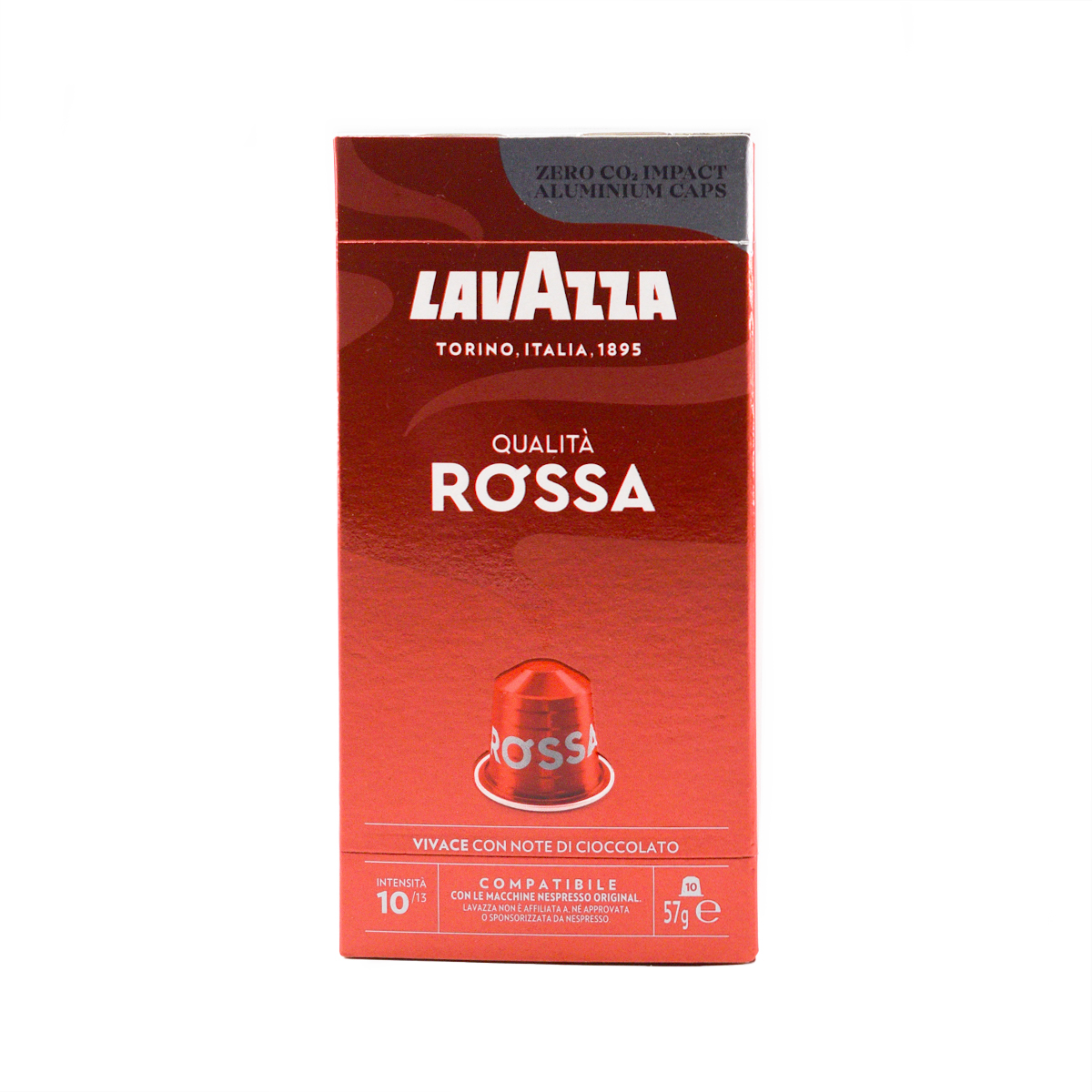 Lavazza Qualità Rossa, Capsule Compatibili Nespresso, 10 Capsule 57g