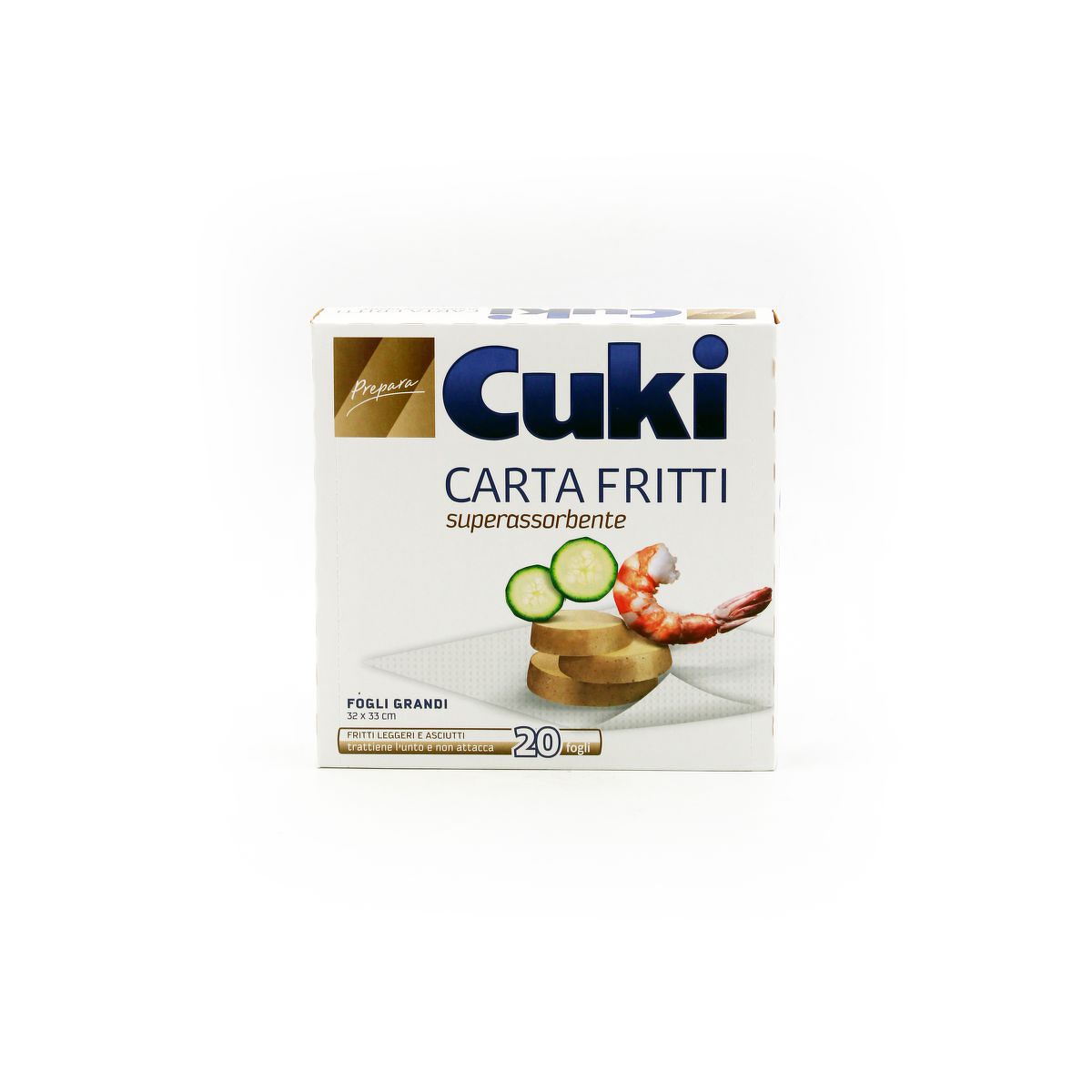 Cuki Carta Fritti Superassorbente, 32 x 33 cm 20 fogli