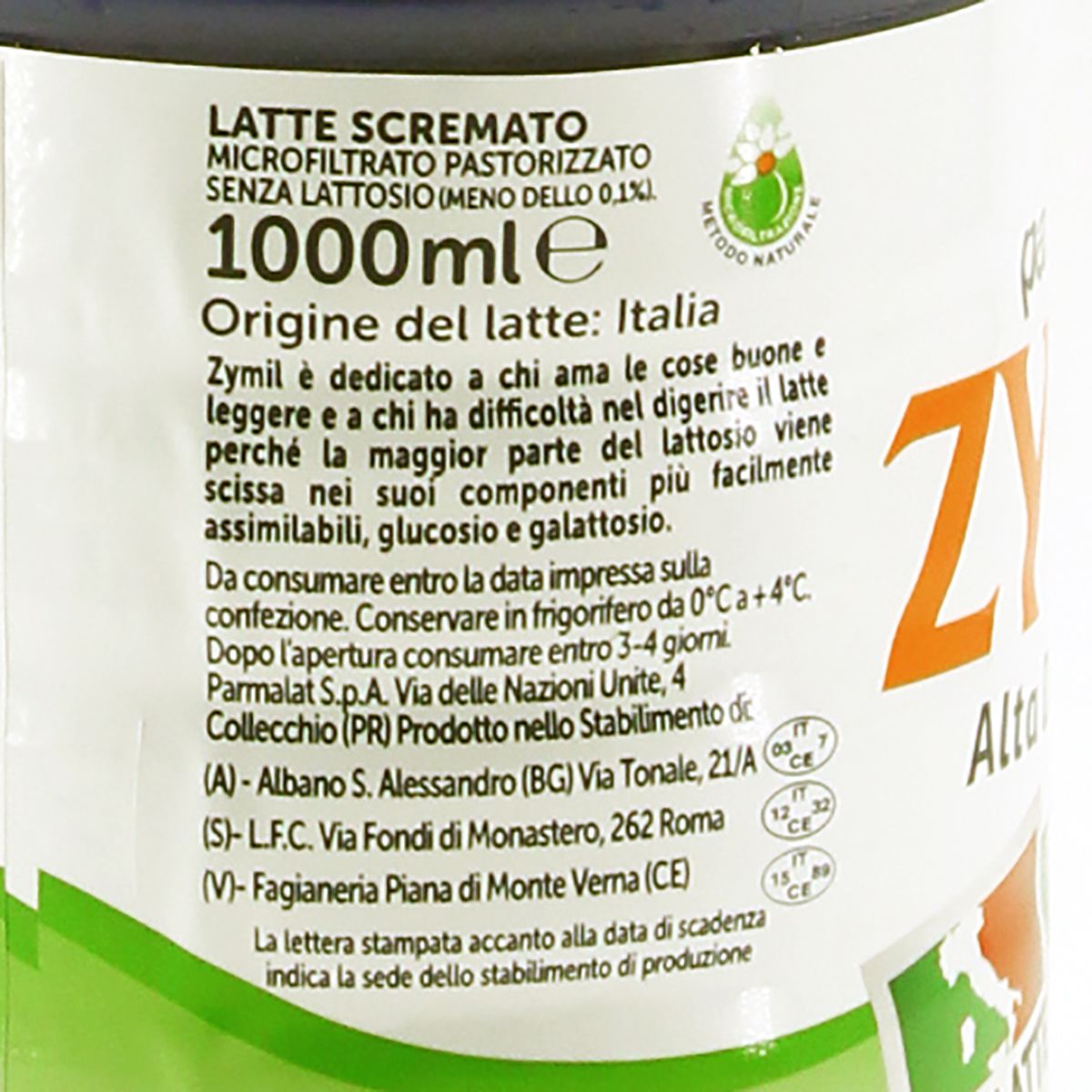 Zymil - Latte senza Lattosio - Parmalat - 1 l