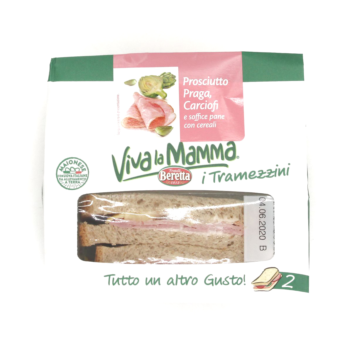 Beretta Viva La Mamma, I Tramezzini, Prosciutto Praga e Carciofi 160g