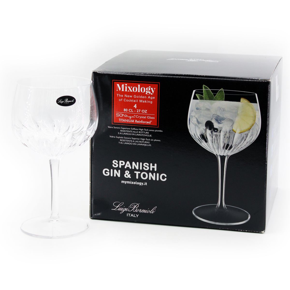 Luigi Bormioli Bicchiere Mixology Spanish Gin Tonic 4 pezzi