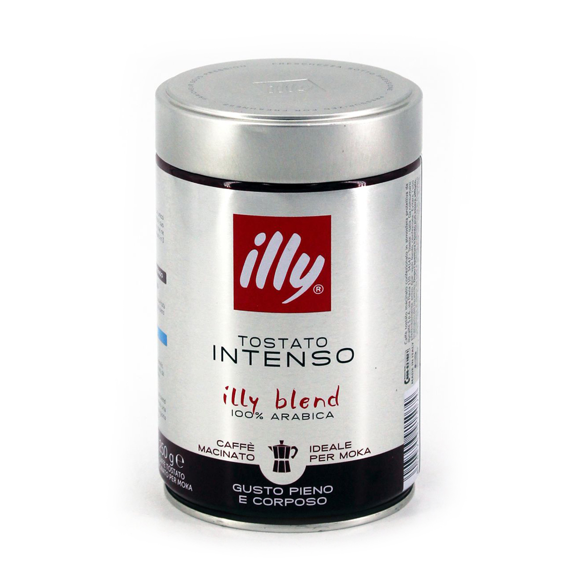 Illy Caffe' Tostato Intenso Macinato, Ideale Per Moka Gusto Pieno e Corposo  250g