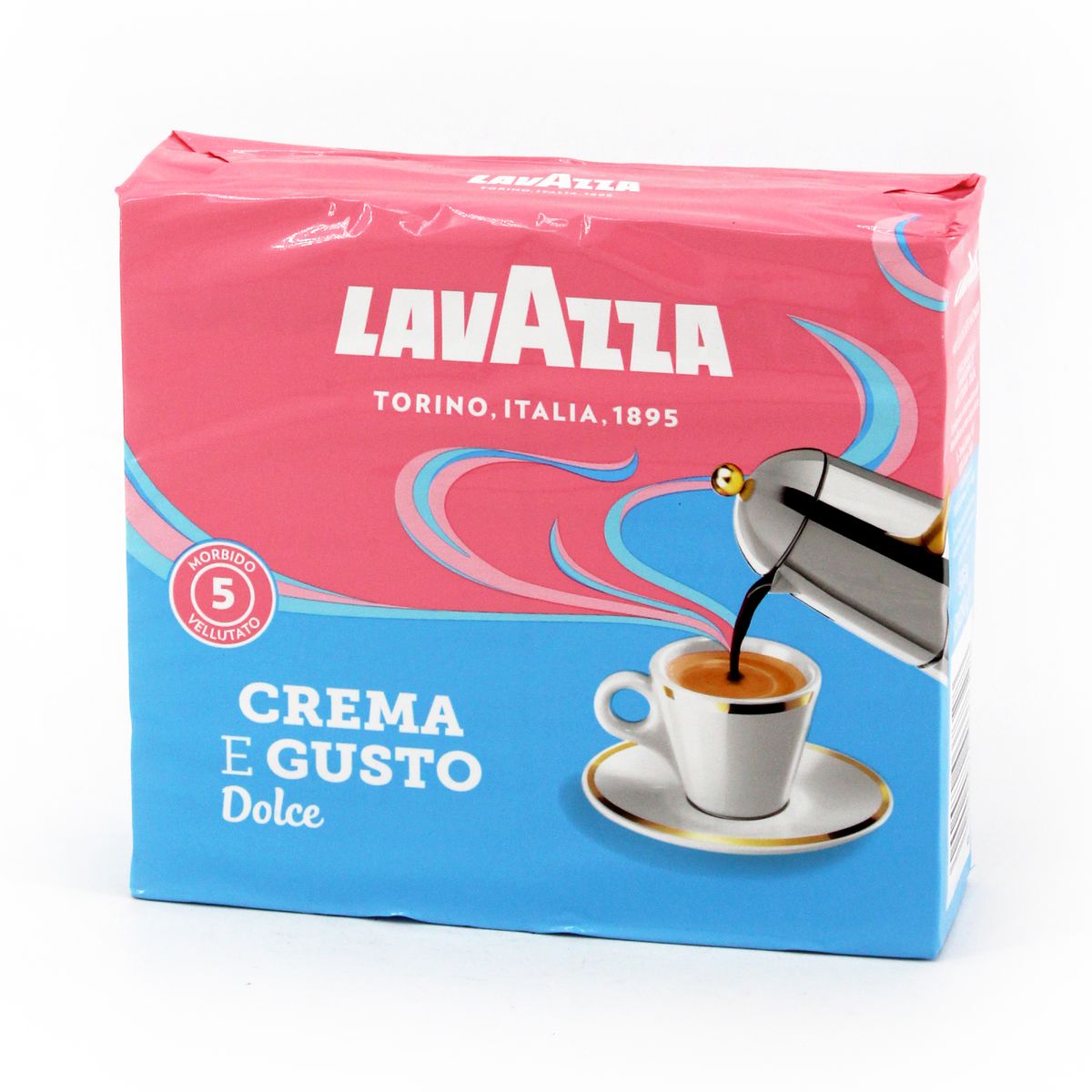 Lavazza Caffè Macinato Crema e Gusto Dolce Ideale per Moka 2x250g