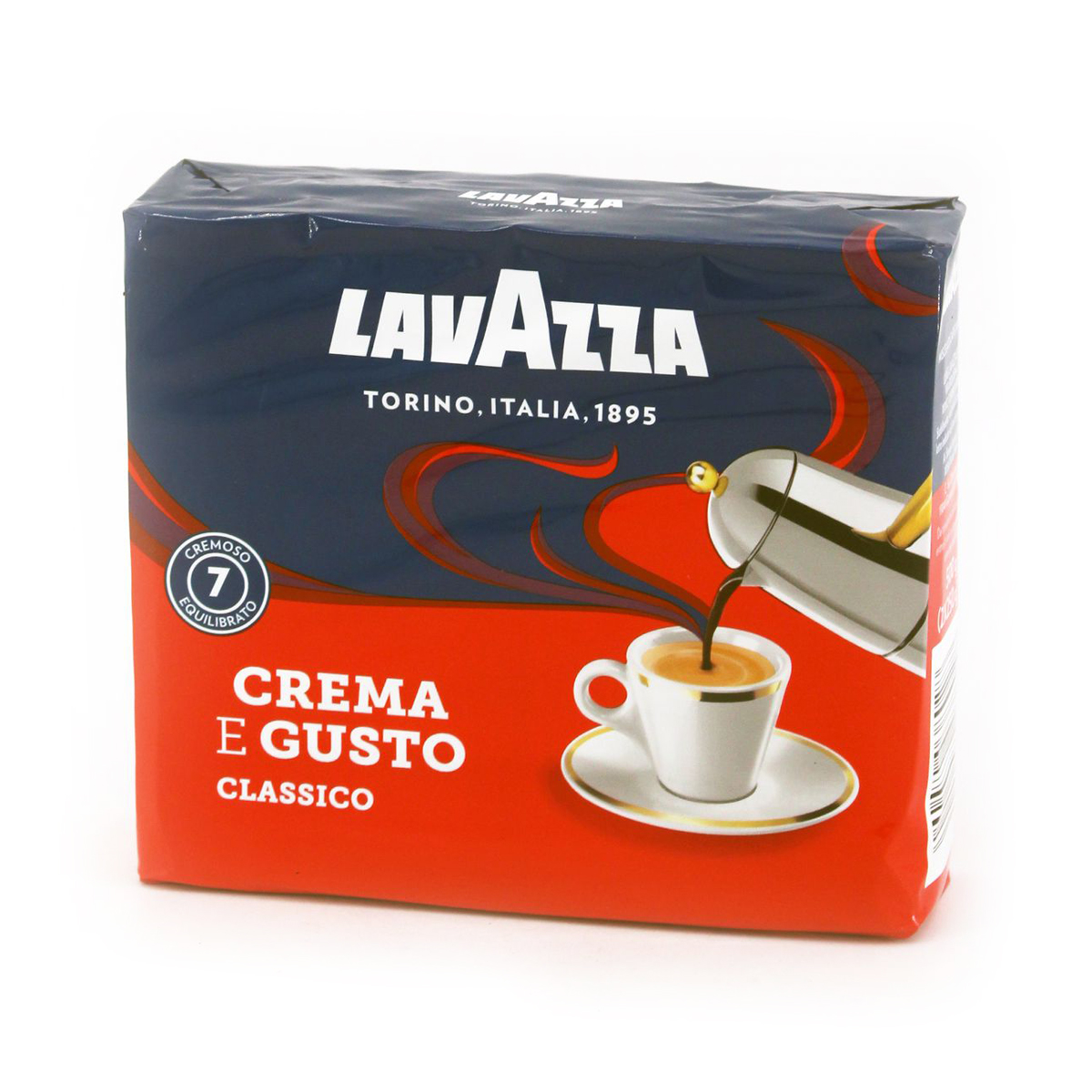 Lavazza Caffè Macinato, Crema e Gusto Classico Ideale per Moka 2x250g