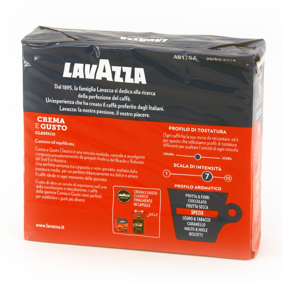 Lavazza Caffè Macinato, Crema e Gusto Classico Ideale per Moka 2x250g