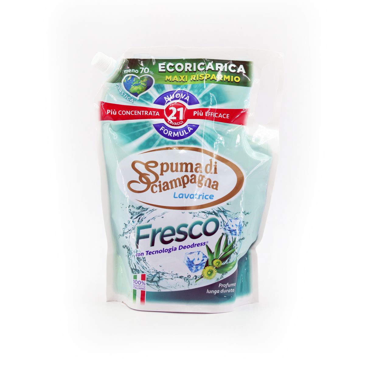 Spuma di Sciampagna Detersivo Lavatrice Fresco - eco-ricarica